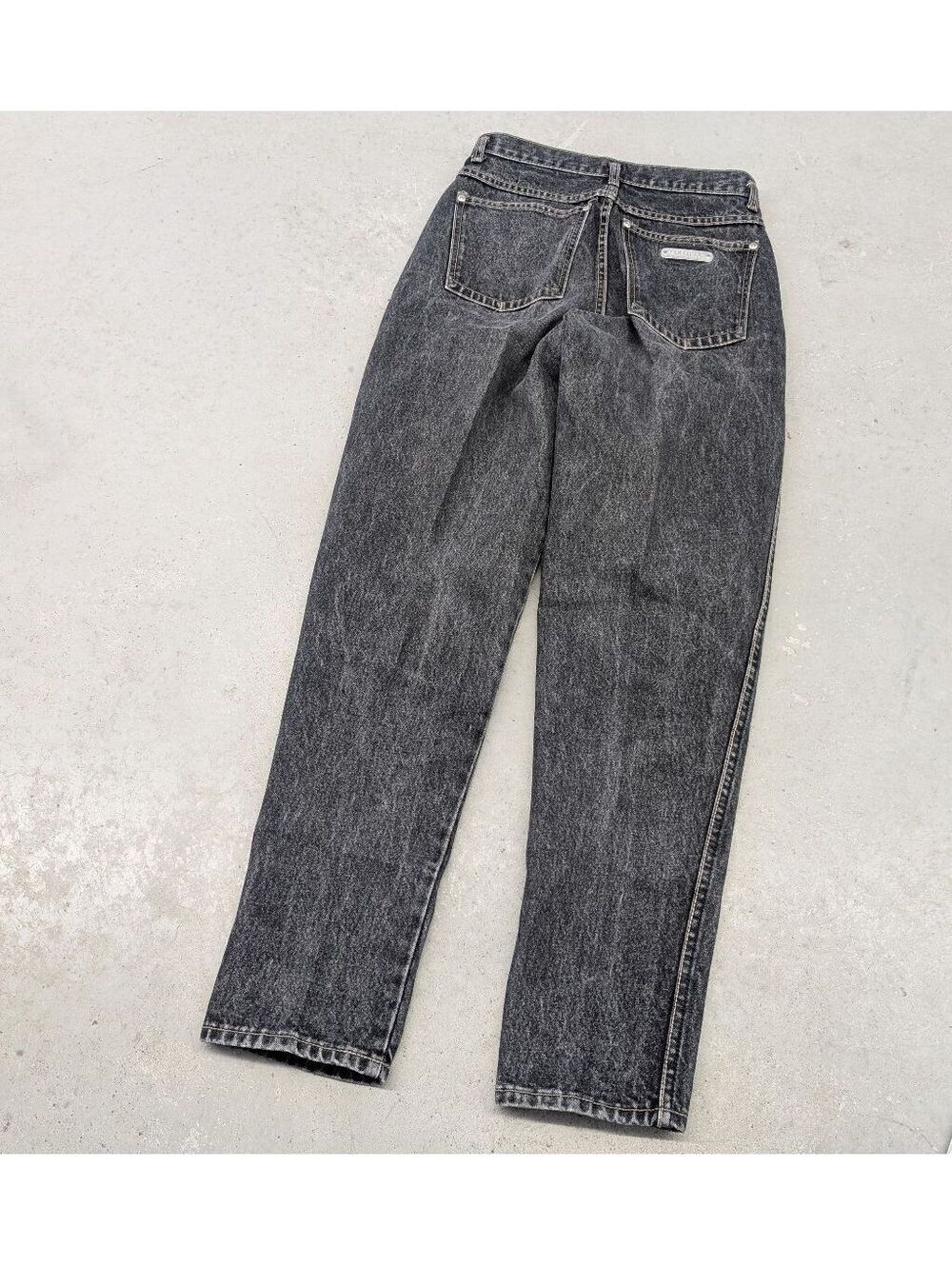 Vintage 90s PUMA Faded Black Denim Zipper Jeans